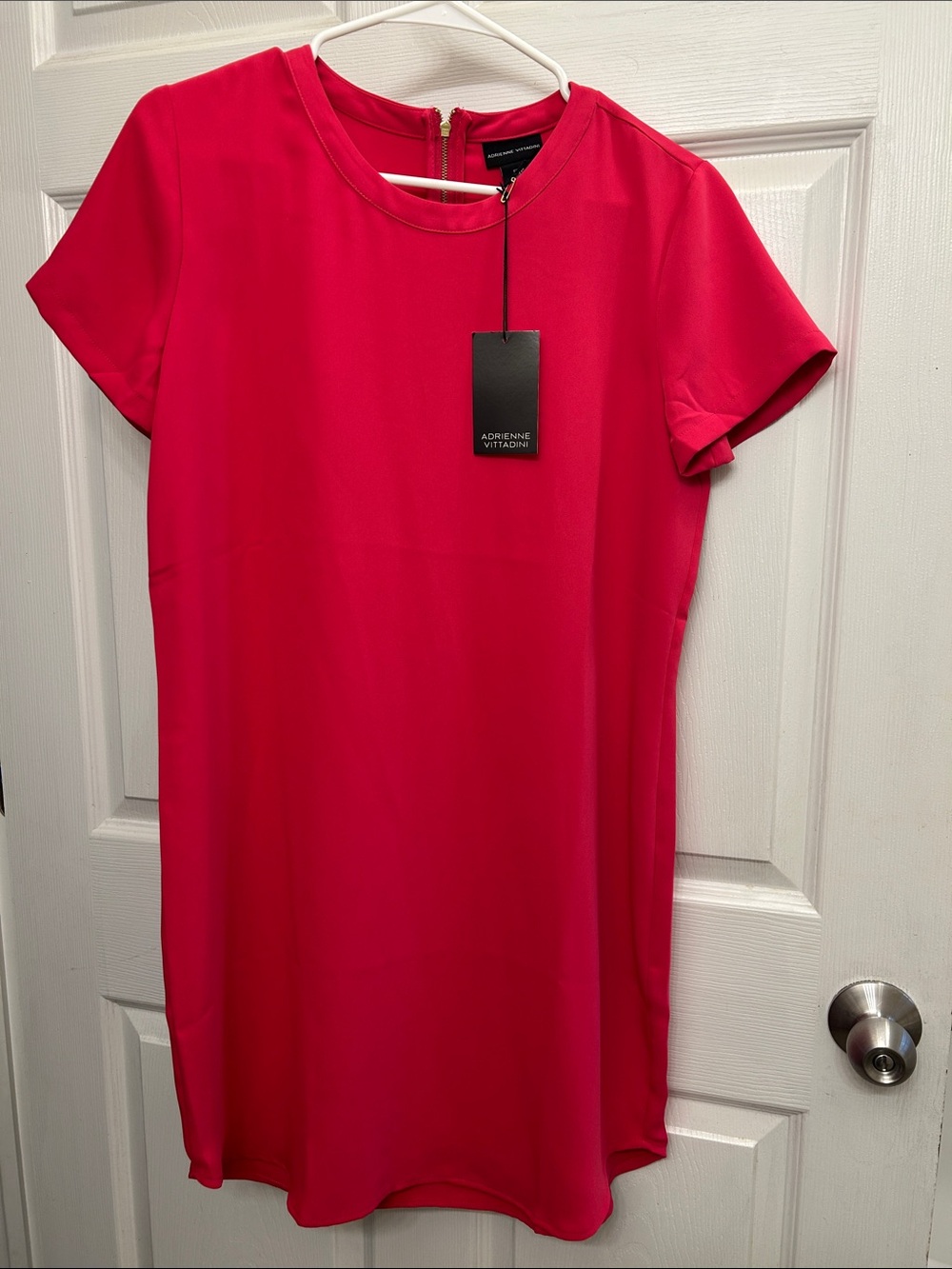 Adrienne Vittadini Hot Pink Short Sleeve Shift Dress